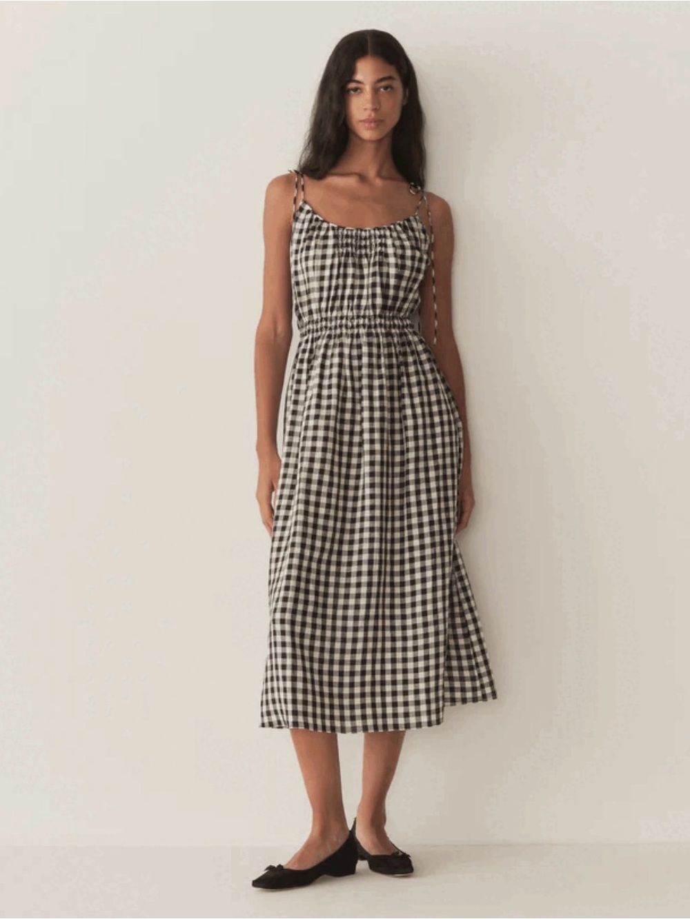 DÔEN Leslie Dress Marilyn Gingham Size Small NWT